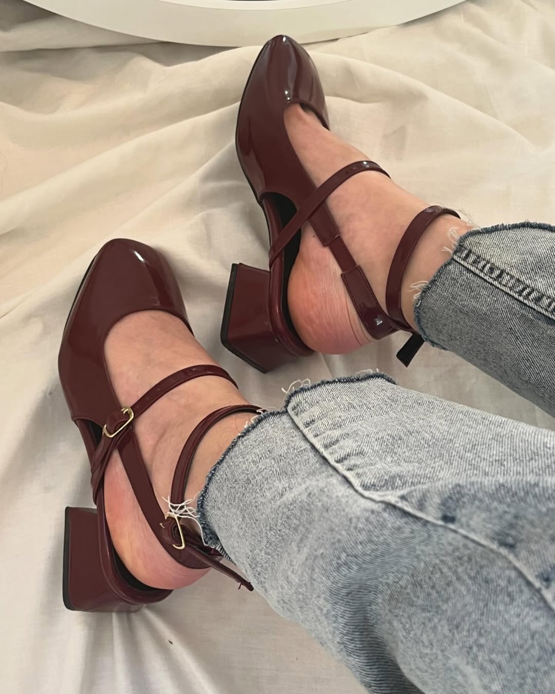 Burgundy shoes