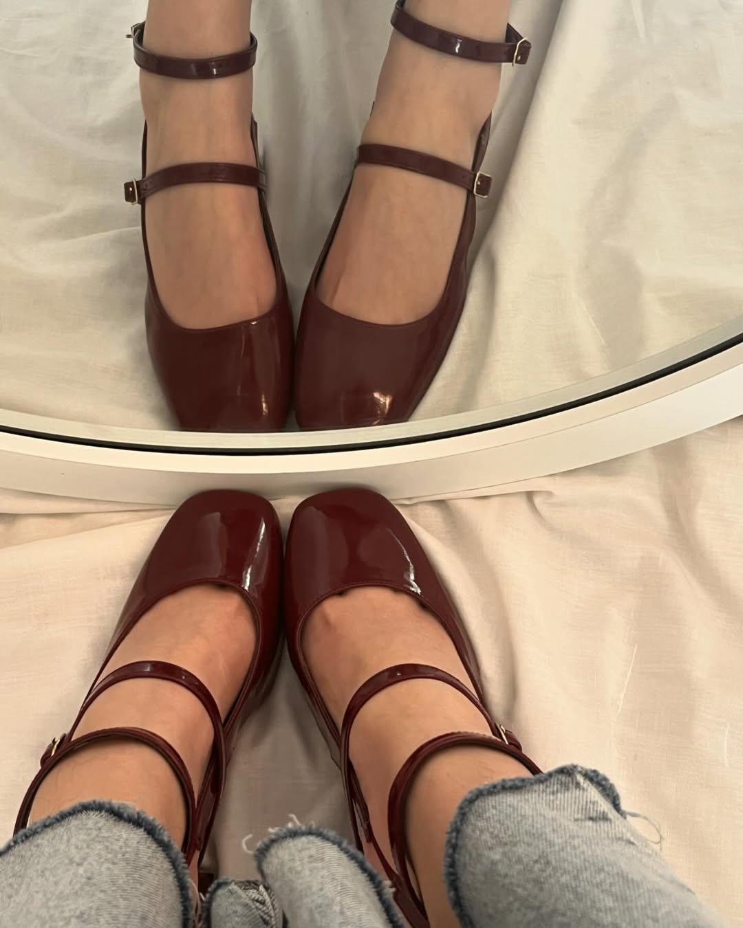 Burgundy shoes