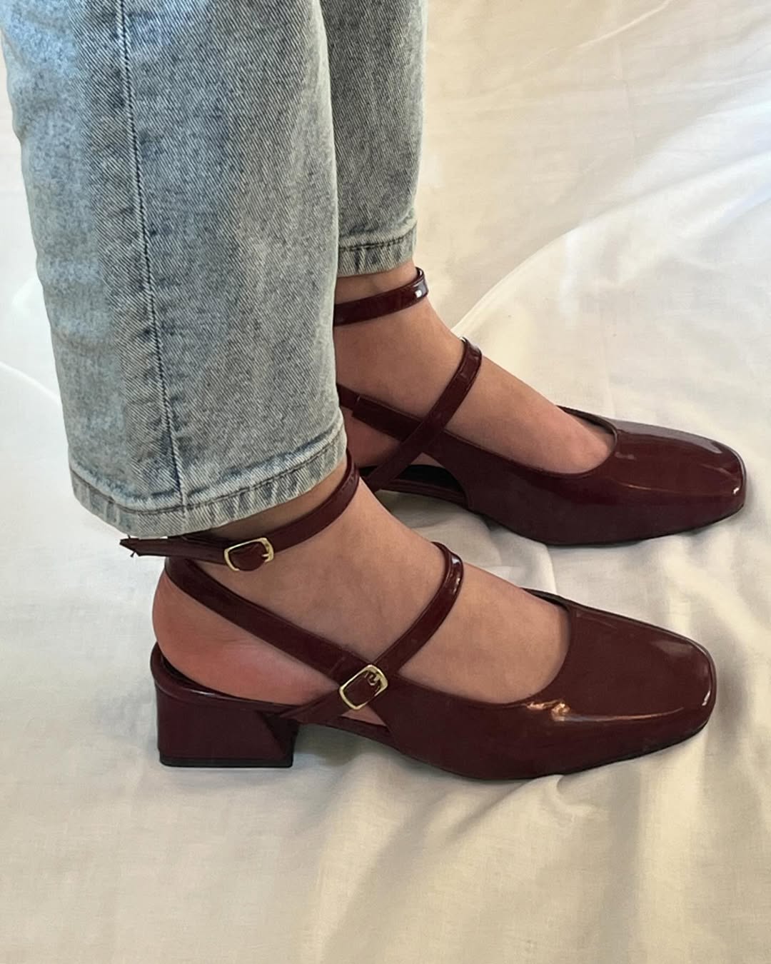 Burgundy shoes